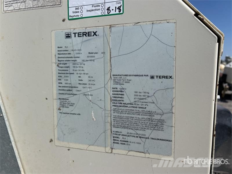 Terex RL4 Torres de iluminación