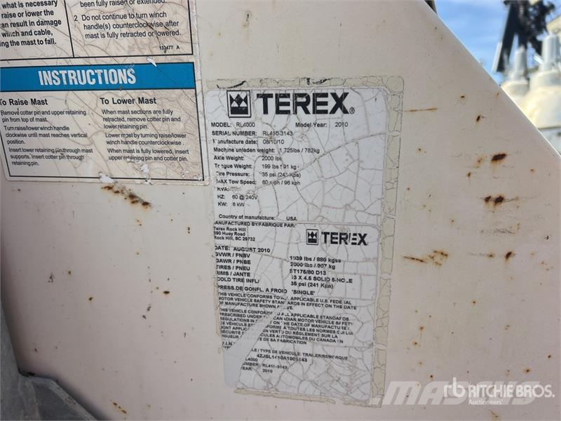 Terex RL4000 Torres de iluminación