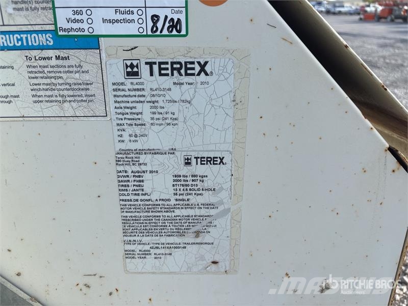 Terex RL4000 Torres de iluminación