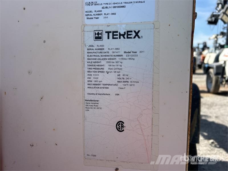Terex RL4000 Torres de iluminación