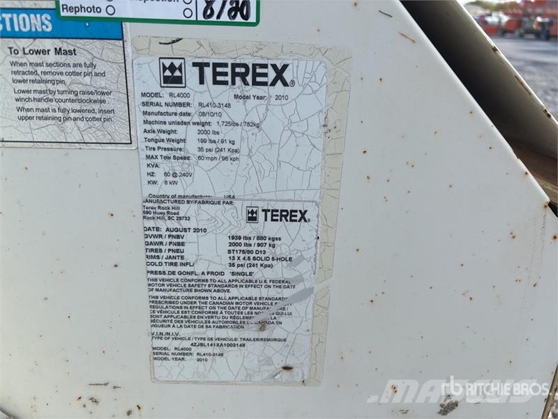 Terex RL4000 Torres de iluminación