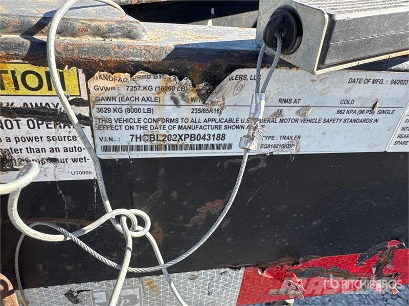 Texas Pride EQ818216KBP 20 ft T/A Equipment Trailer مقطورات مركبات نقل