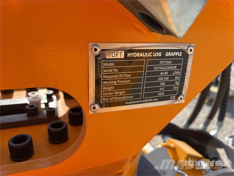 TOFT 04G 54 in Rotating Excavator Grapple - Fits 4 Grijpers