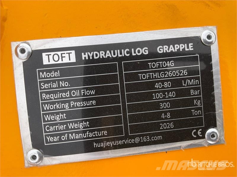 TOFT 04G Excavator Grapple - Fits Cat 305 / 4 - 8 Grijpers