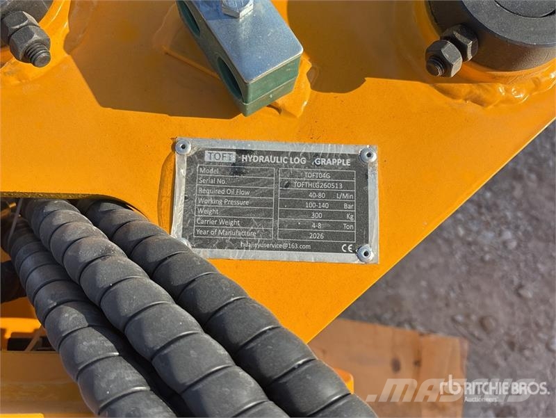 TOFT 04G Rotating Excavator Grapple - Fits 4-8 ton Grijpers