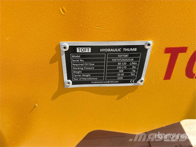  TOFT 08T Excavator Thumb - Fits Cat 320 / 20 - 25  Kašike / Korpe