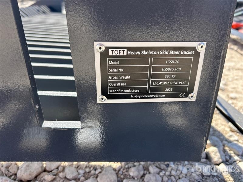  TOFT HSSB-74 74 in Rock Skid Steer Bucket (Unused) Kašike / Korpe