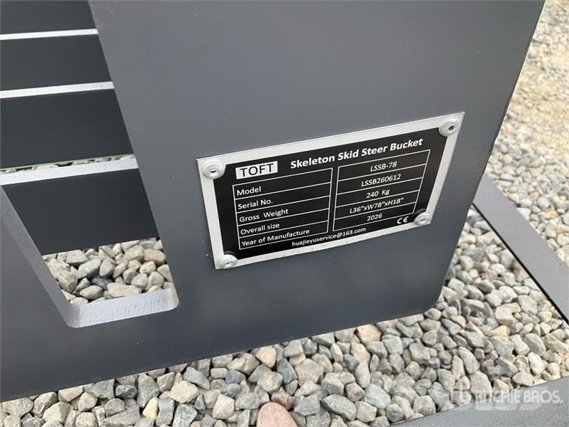  TOFT LSSB-78 78 in Skeleton Skid Steer Bucket (Unu Godet