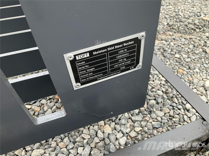 TOFT LSSB-78 78 in Skeleton Skid Steer Bucket (Unu Godet