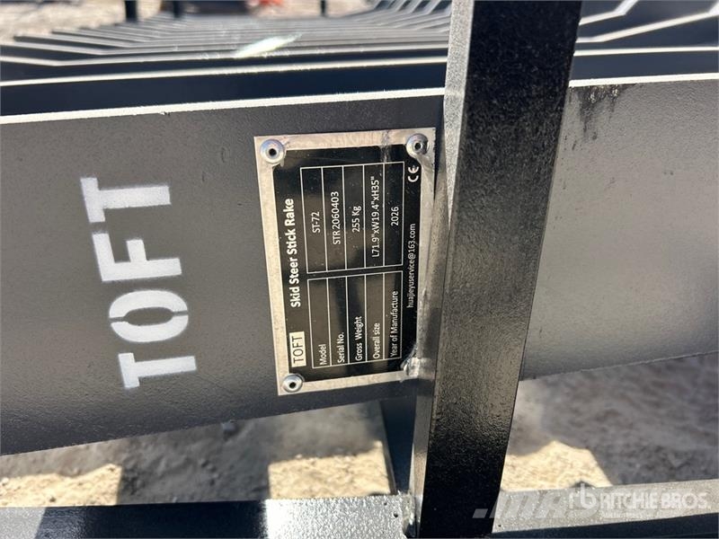 TOFT ST-72 72 in Skid Steer Root Rake (Unused) Rastrillos y henificadores