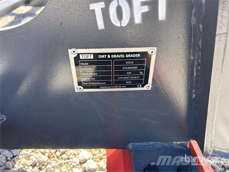 TOFT STG74 74 in Skid Steer Landplane (Unused) Sunkiosios lauko akėčios