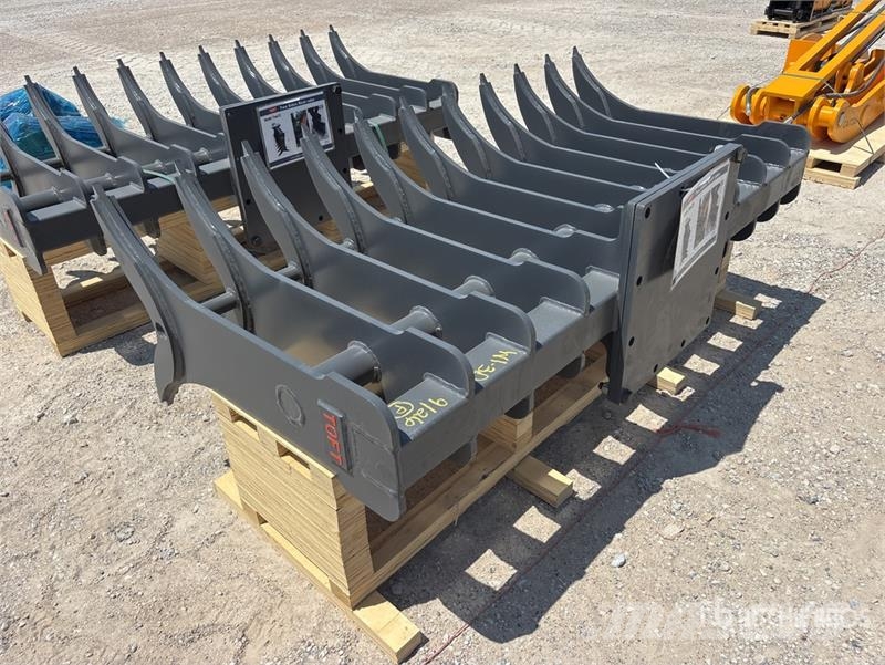 TOFT TWO72 72 in Excavator Rake - Fits 15-30 ton e Ancinho virador