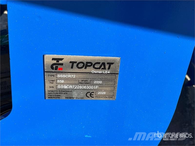 Top Cat Cat SSSCR72 72 in Skid Steer Power Rake (U Rakes and tedders