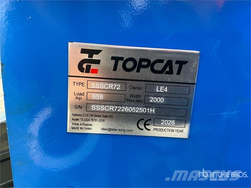 Top Cat Cat SSSCR72 72 in Skid Steer Power Rake (U Greble