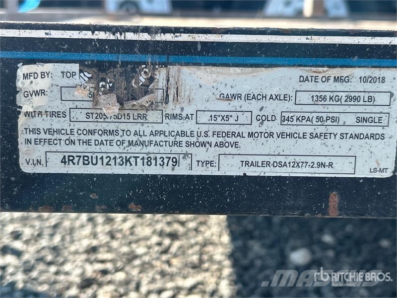 Top Hat 12 ft S/A Utility Trailer Altri rimorchi