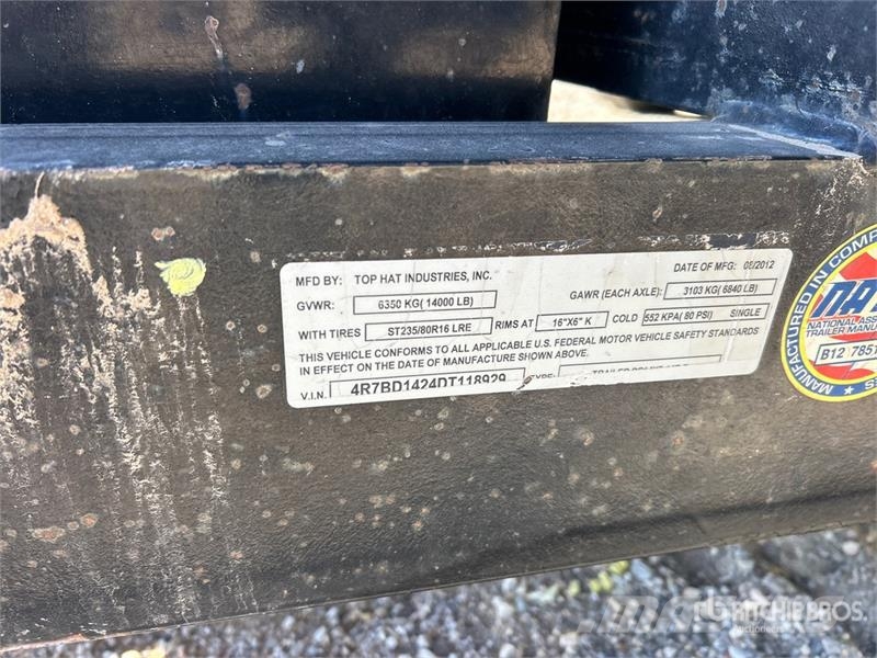 Top Hat 14 ft T/A Dump Utility Trailer 傾卸式拖車