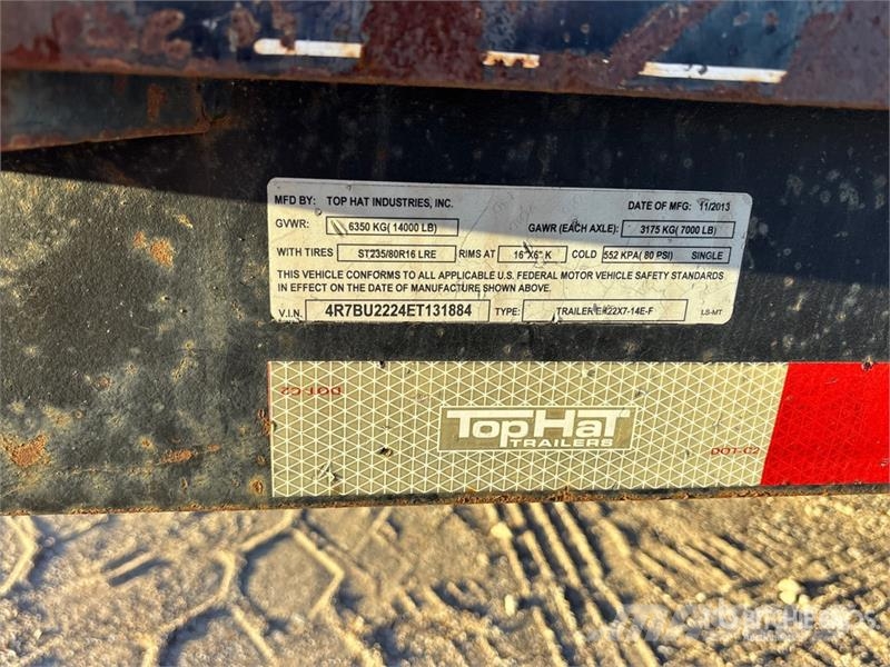 Top Hat 22 ft T/A Equipment Trailer Vehicle transport trailers
