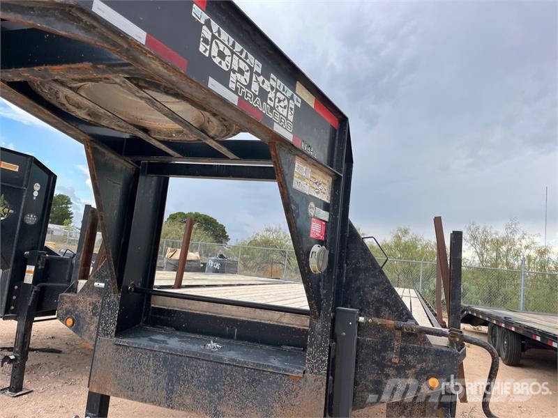 Top Hat 40 ft T/A Gooseneck Flatbed Trailer Platformas/izkraušana no sāniem