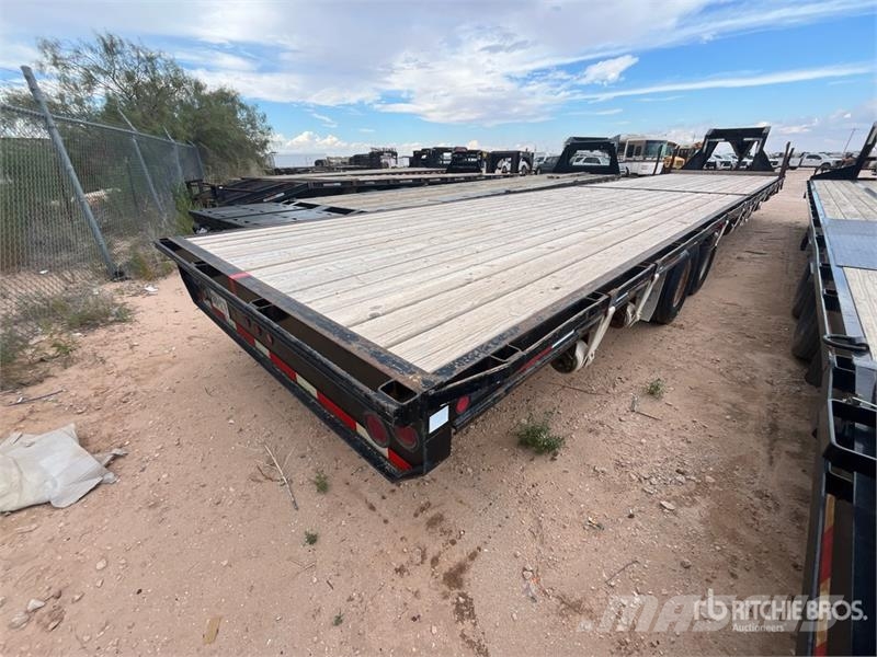 Top Hat 40 ft T/A Gooseneck Flatbed Trailer Platformas/izkraušana no sāniem