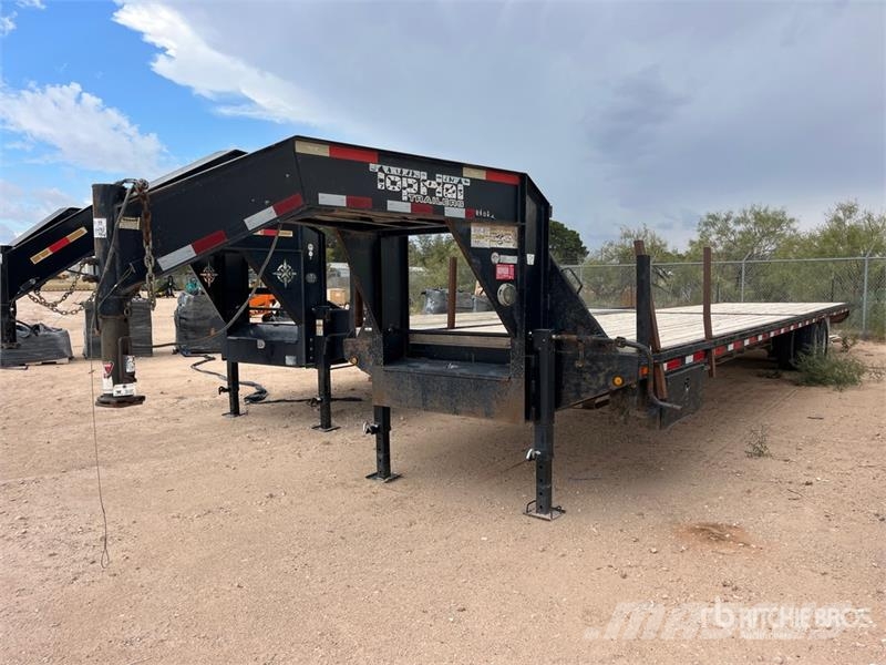 Top Hat 40 ft T/A Gooseneck Flatbed Trailer Platformas/izkraušana no sāniem