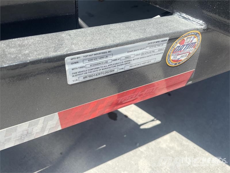 Top Hat DE14-14x83-14EF 14 ft T/A Dump Utility Trailer Tipper trailers