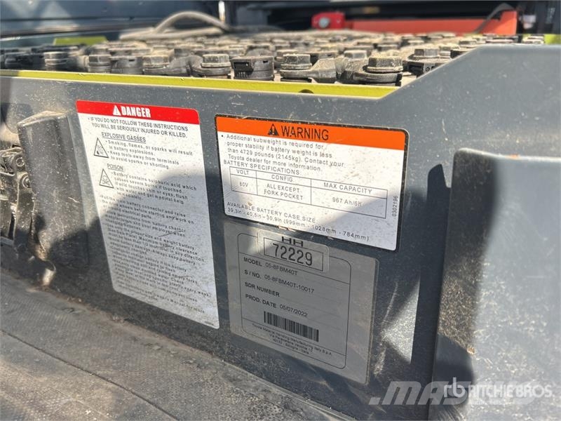 Toyota 05-8FBM40T 7959 lb Electric Forklift Elektriskie autoiekrāvēji