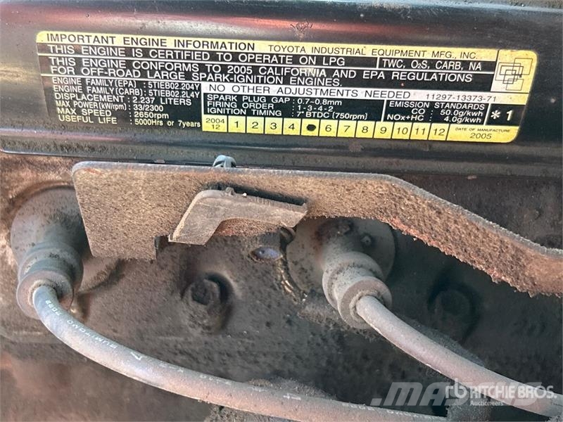 Toyota 7FGCU20 3200 lb Pneumatic Tire Forklift Targoncák-Egyéb