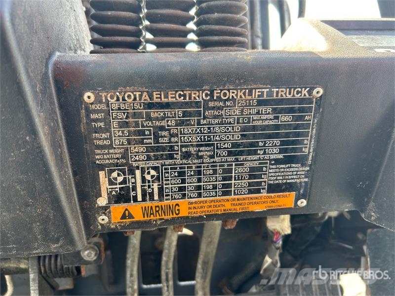 Toyota 8FBE15U 電動堆高機
