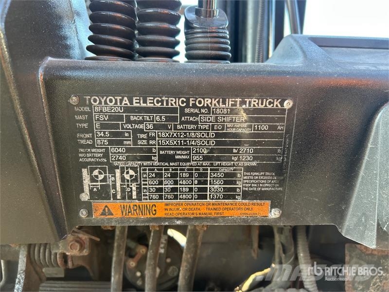 Toyota 8FBE20U Chariots élévateurs électriques