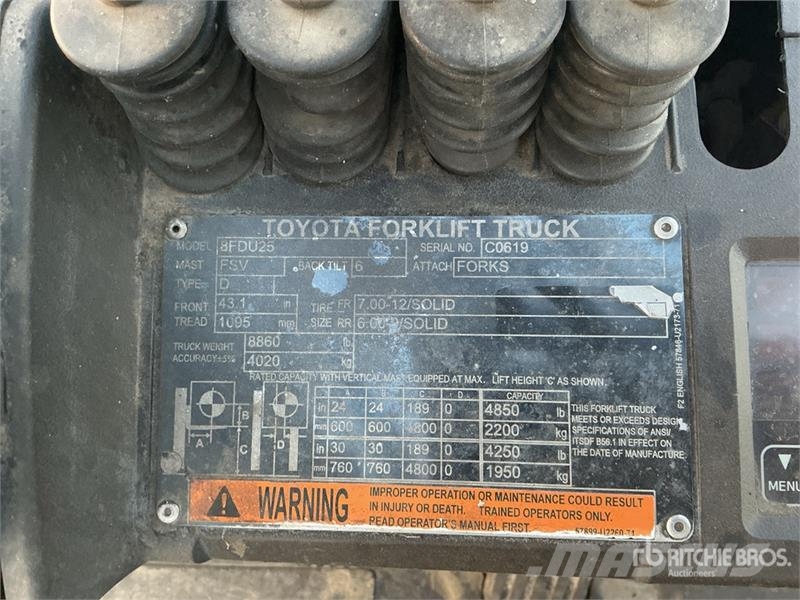 Toyota 8FDU25 Šakiniai krautuvai - Kita
