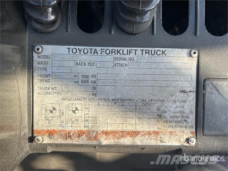 Toyota 8FGCU25 4500 lb Cushion Tire Forklift 그 외 지게차
