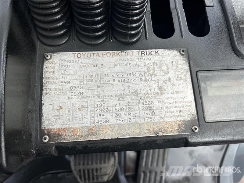 Toyota 8FGCU25 4500 lb Cushion Tire Forklift Інше