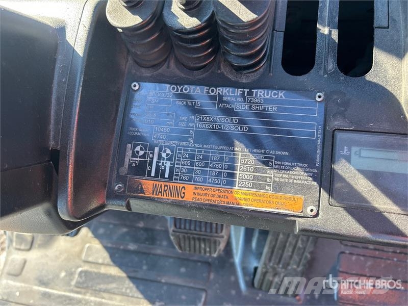 Toyota 8FGCU32 5720 lb Cushion Tire Forklift Інше