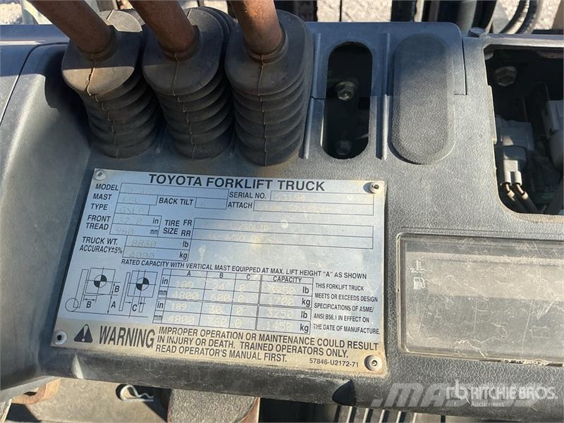 Toyota 8FGU25 3750 lb Pneumatic Tire Forklift Heftrucks overige