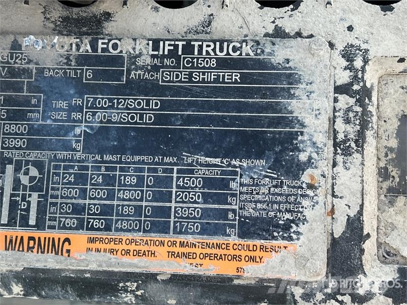 Toyota 8FGU25 4500 lb Forklift (Inoperable) Andere Gabelstapler