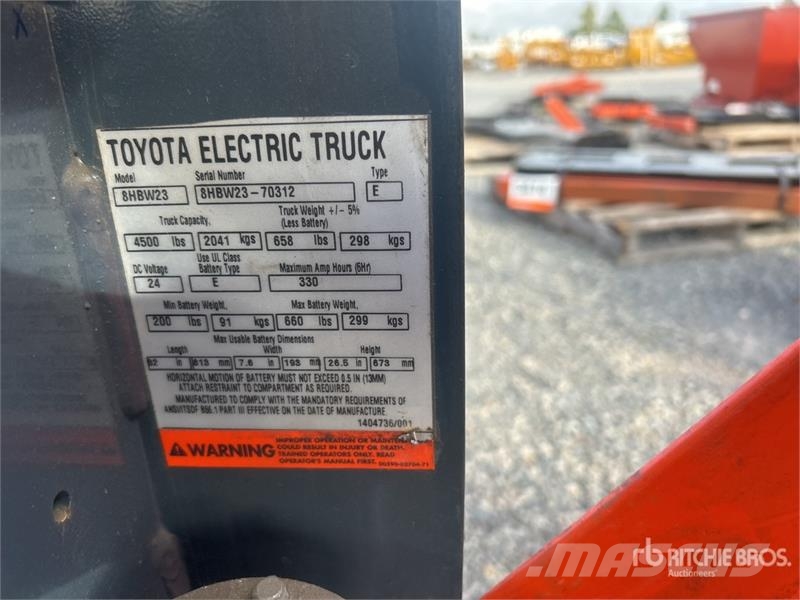 Toyota 8HBW23 شاحنة يدوية بمنصة نقالة