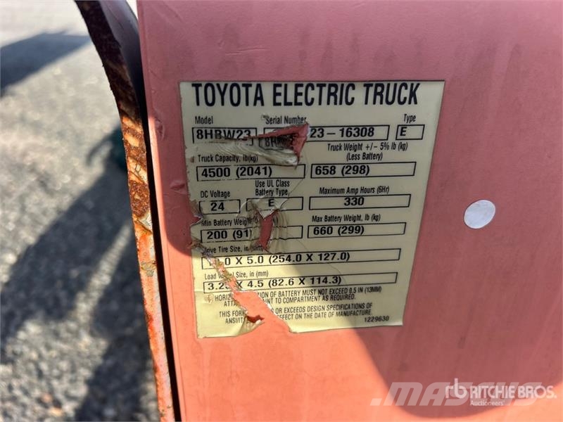 Toyota 8HBW23 Rokas palešu ratiņi