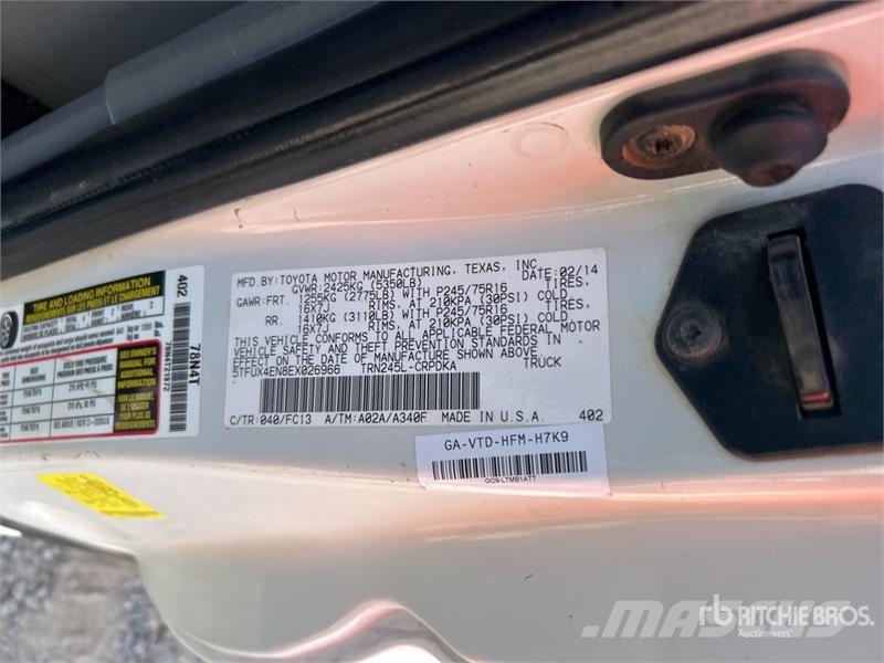Toyota Tacoma Прочие фургоны