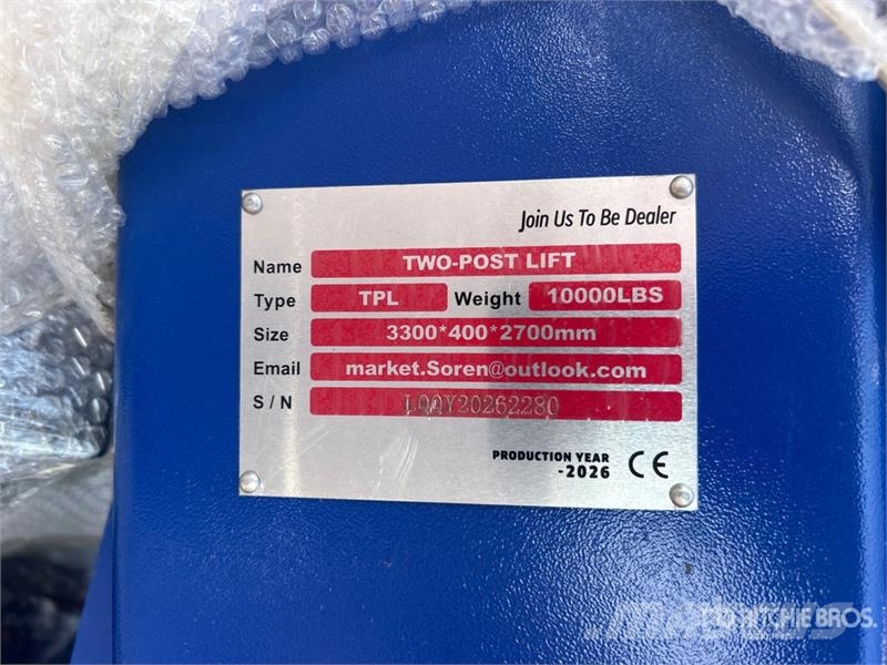 TPL-BLUE 2 Post 10000 lb Vehicle Lift (Unused) 其他