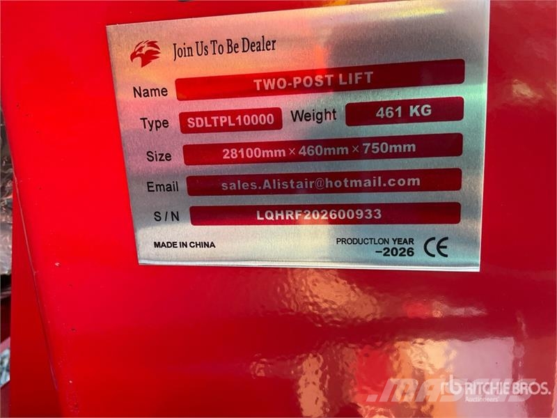  TPL-RED 2 Post 10000 lb Vehicle Lift (Unused) Maszyny budowlane - Inne