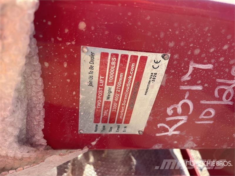 TPL-RED 2 Post 10000 lb Vehicle Lift (Unused) Ostalo za građevinarstvo