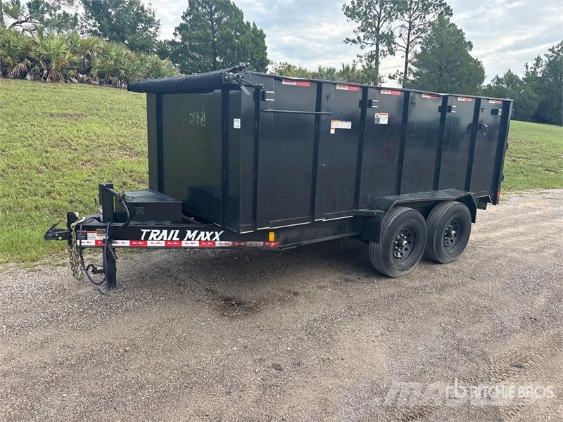 Trail Maxx DT27-144 14 ft 4 in T/A Dump Utility Trailer Rimorchi ribaltabili