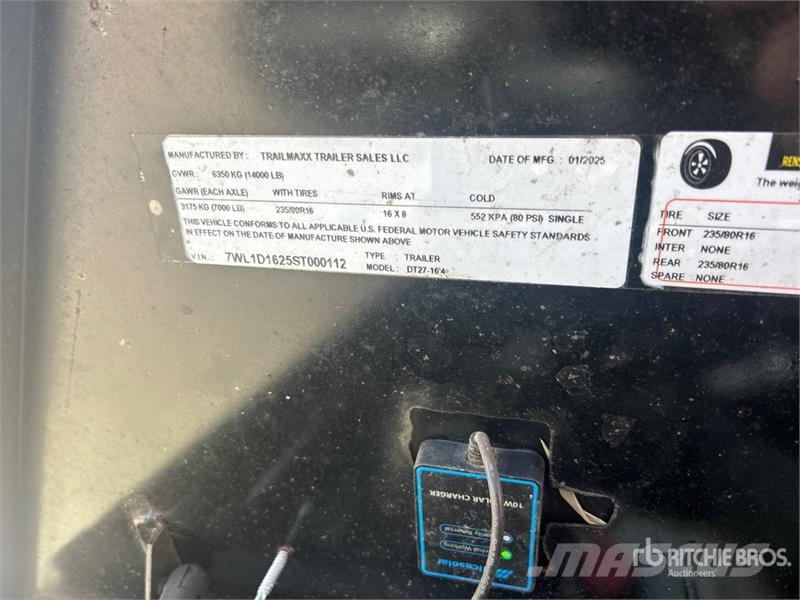Trail Maxx DT27 16 ft T/A Dump Utility Trailer 傾卸式拖車