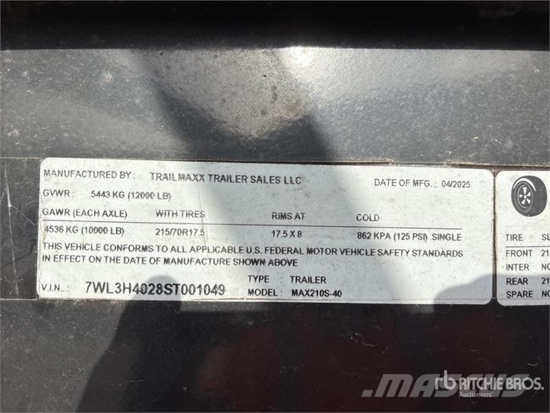TrailMax Max 40 ft T/A Gooseneck Equipment Trailer Maschinetransporter