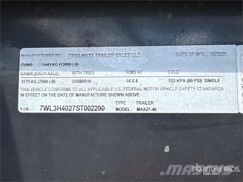 TrailMax Max27-40 40 ft T/A Gooseneck Equipment Trailer Prikolice za prevoz vozil