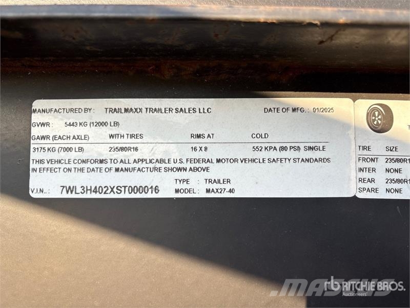 TrailMax Max27-40 40 ft T/A Gooseneck Equipment Trailer Прицепы-Автовозы