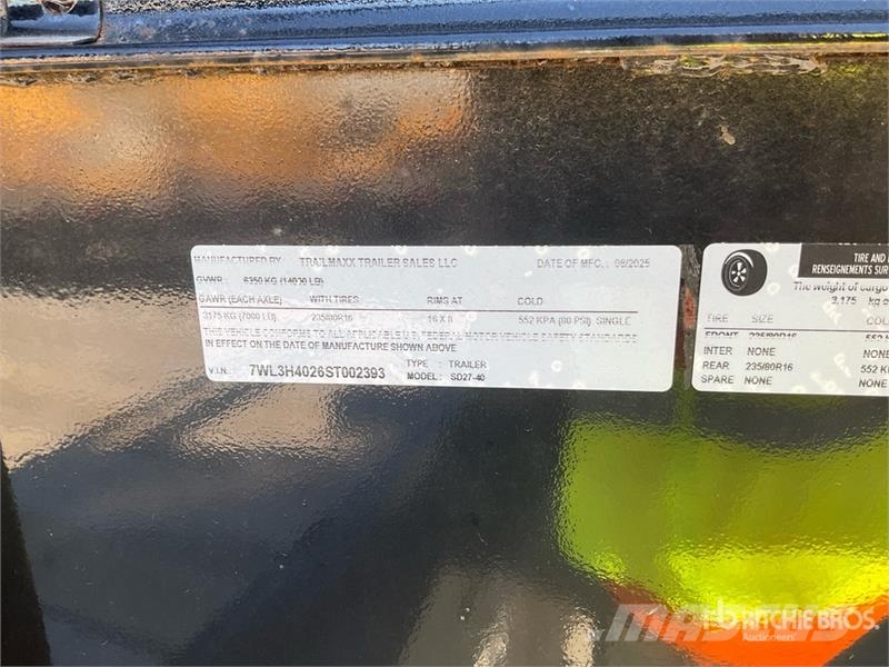 TrailMaxx 7000 lb 40 ft T/A Gooseneck Equipment Trailer Remolques para transporte de vehículos