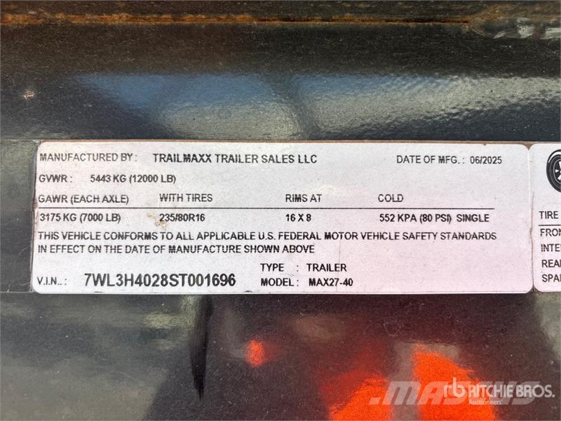 TrailMaxx MAX27-40 40 ft T/A Gooseneck Equipment Trailer 차량 운반용 트레일러