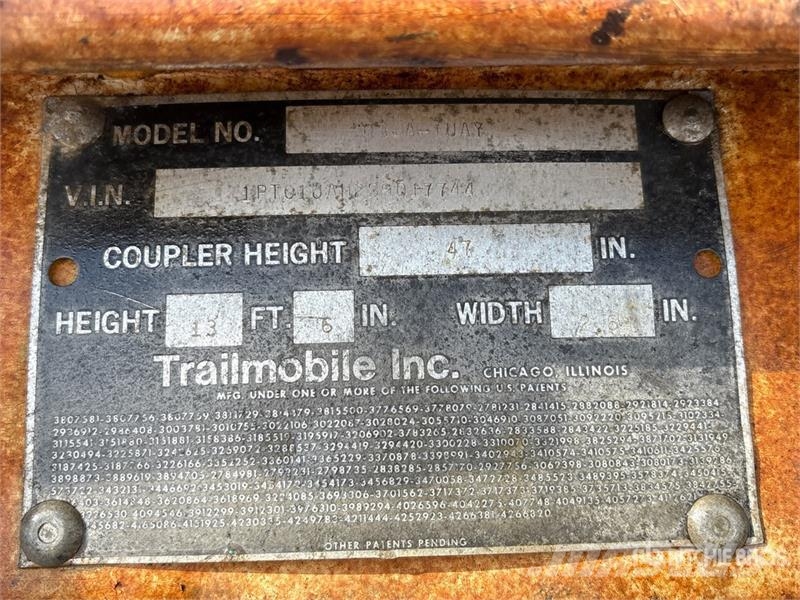 Trailmobile O1JA-1UAY 53 ft x 102 in T/A Van Trailer Prikolice zabojniki