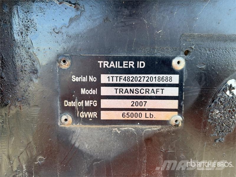 Transcraft 48 ft T/A Flatbed Trailer مقطوروات مسطحة/مفصلية الجوانب